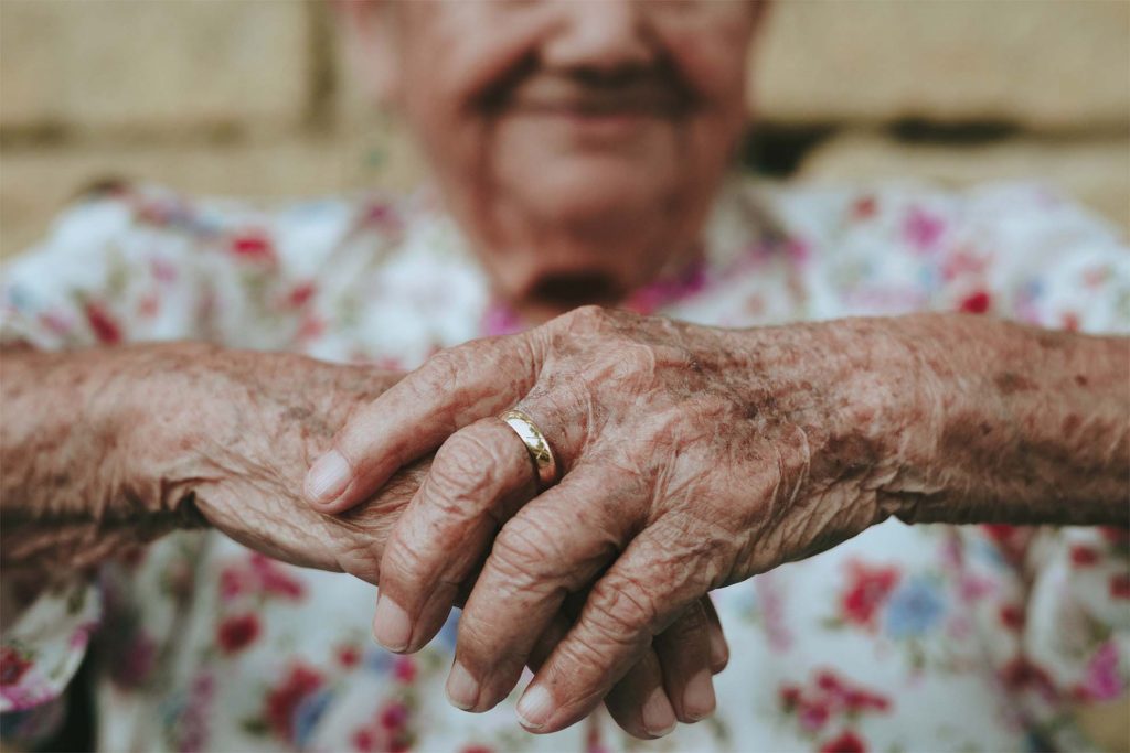 older lady closeup of hands