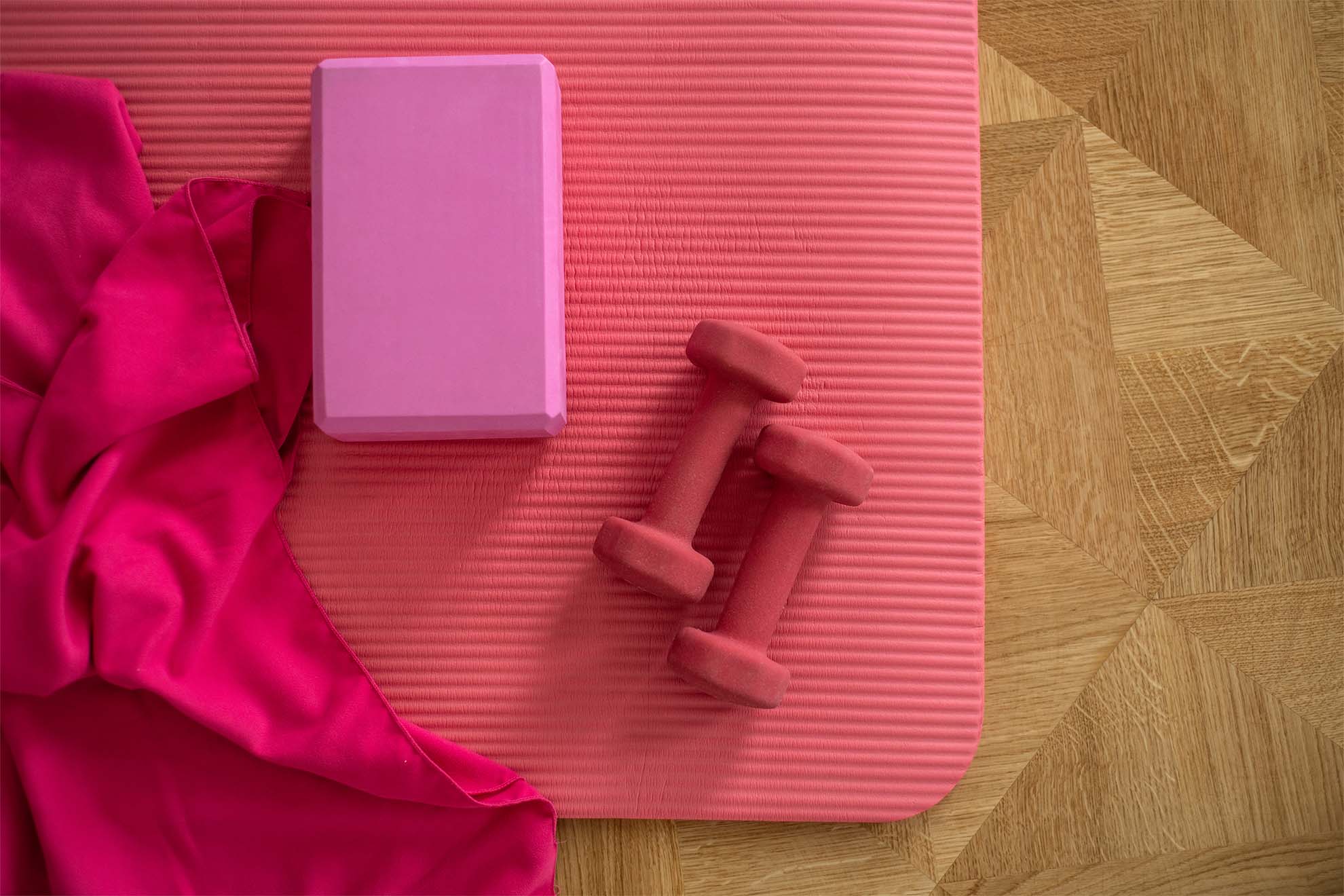 yoga mat and equipment