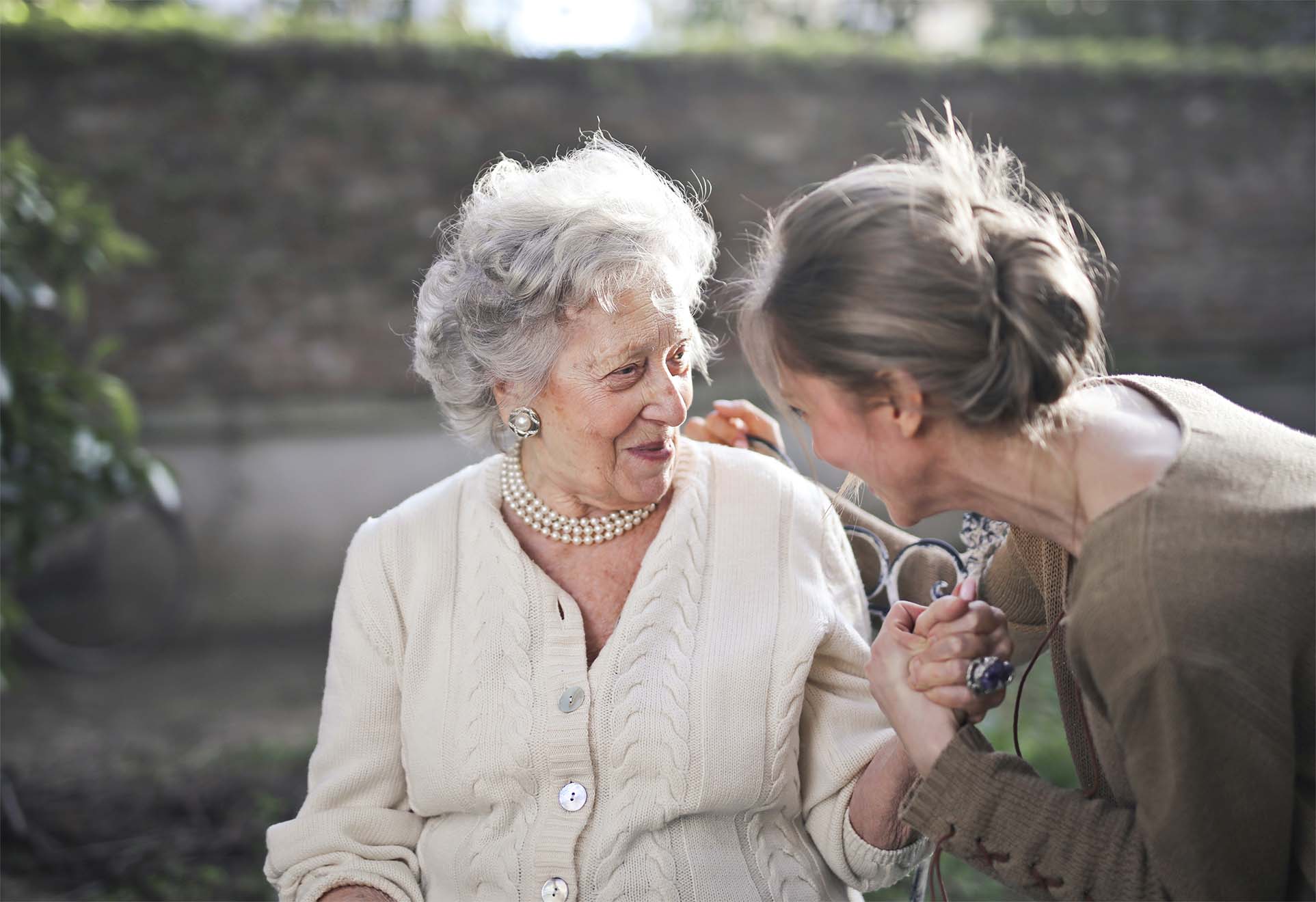two women outside